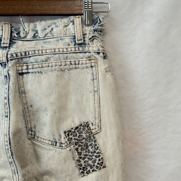 Vintage 80s Light Acid Wash Jeans Patches Retro Zena Size 6 - Picture 14 of 16